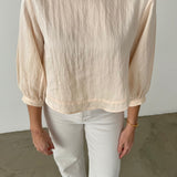 Blusa marfil con espalda abierta Sessùn