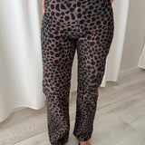 Jeans Cropped Bimba y Lola con Estampado Leopardo