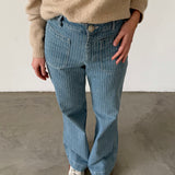 Pantalones anchos de rayas Masscob