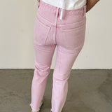 Jeans rosa con bajo desflecado Isabel Marant