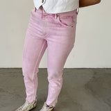 Jeans rosa con bajo desflecado Isabel Marant