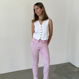 Jeans rosa con bajo desflecado Isabel Marant