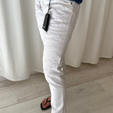 Jeans Cropped Blancos Dsquared2 Desgastados