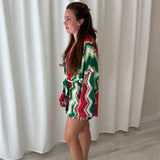 MC2 Saint Barth Zigzag Knit Wrap Cardigan