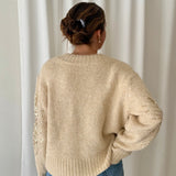 Jersey de Punto Crema de Lentejuelas MEISÏE