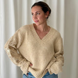 Jersey de Punto Crema de Lentejuelas MEISÏE