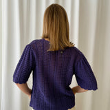 Top de Punto Crochet Morado MEISÏE
