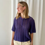 Top de Punto Crochet Morado MEISÏE