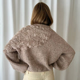 Jersey Gris de Punto con Detalle Floral MEISÏE