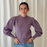 Jersey de Punto Lavanda con Manga Abullonada Skatïe Brand