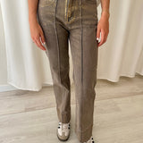 Vaqueros Cropped Gris Metalizado Skatïe Brand