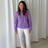Blusa Lavanda Broderie Selected Femme