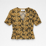 ba&sh Top Peplum Estampado