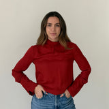 Blusa de seda roja Massimo Dutti