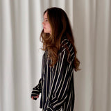 Camisa oversize a rayas blanco y negro The Frankie Shop