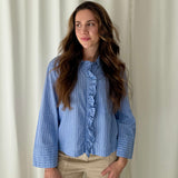 Baum und Pferdgarten Ruffled Striped Shirt