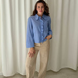 Baum und Pferdgarten Ruffled Striped Shirt