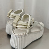 Chloé Nama Metallic Platform Sandals