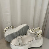 Chloé Nama Metallic Platform Sandals