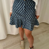 Sandro Geometric Mini Skirt