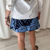 Miu Miu Blue Floral Mini Skirt