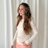 Jersey de Punto Trenzado Crema MEISÏE
