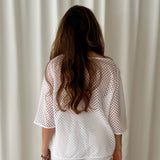 Top blanco de malla COS