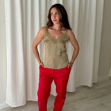 Pantalón Rojo de Sastrería Carolina Herrera