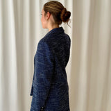 Blazer tweed azul marino MAJE