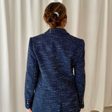 Blazer tweed azul marino MAJE