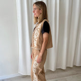 Pantalón Beige Bordado MEISÏE