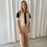 Pantalón Beige Bordado MEISÏE
