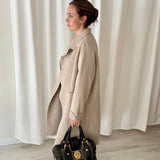 Abrigo de Lana Oversize Beige Skatïe Brand