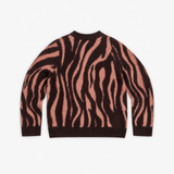 Sézane Pink & Brown Abstract-Print Cardigan