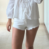 Shorts blancos high waisted ZARA 36