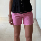 Shorts rosa tiro alto ZARA 36