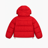 Simorra Red Hooded Quilted Puffer Jacket