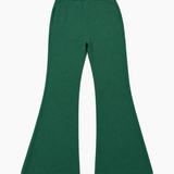 Sophie & Lucie Green Textured Flared Trousers