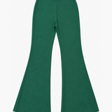 Sophie & Lucie Green Textured Flared Trousers
