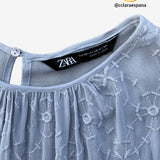 Vestido maxi azul celeste ZARA XS