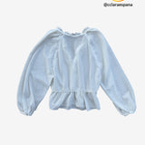 Blusa blanca volantes ZARA XS