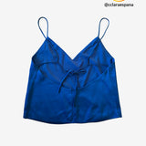 Top satinado azul marino REVOLVE SUPERDOWN S