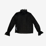 Blusa transparente negra ZARA M