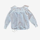Blusa blanca volantes ZARA XS