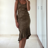 Vestido midi fruncido ajustado JUST CAVALLI  44