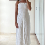 Vestido blanco tirantes ZARA S