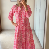Vestido estampado geométrico rosa ZARA XS