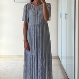 Vestido maxi azul celeste ZARA XS