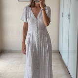 Vestido midi de lunares OYSHO S