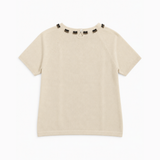 Weekend Max Mara Cream Short-Sleeve Knit Top